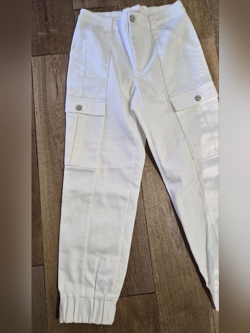 Cinq A Sept White Kelly Skinny Cargo Crop Jeans Size 6 - Picture 3 of 9